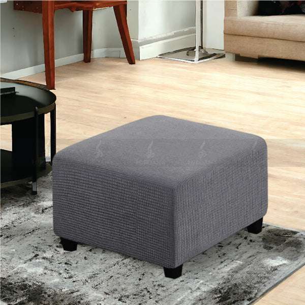 Square Bubble Stuff Fitted Stool Cover (Grey Color)