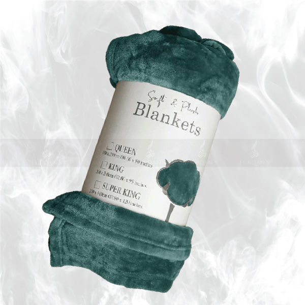 Super Soft AC Fleece Blanket (Teal Emerald Color)